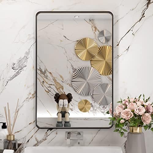 WEER Black Bathroom Vanity Mirror 20X30 Inch