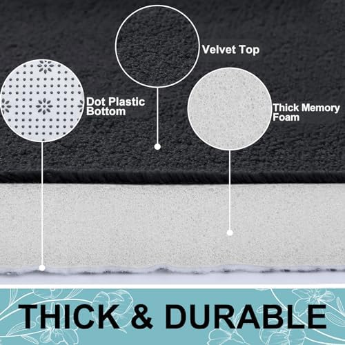 Smiry Memory Foam Bath Mat 47x20, Extra Soft and Absorbent Bathroom Rugs