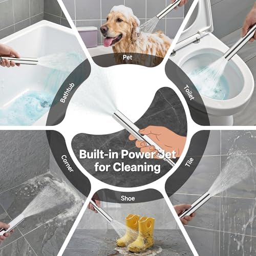 Veken All Metal 8" Luxurious Rain Shower Head with Handheld,High Pressure