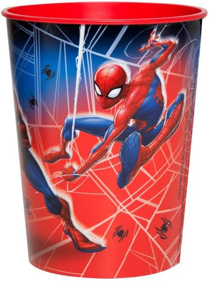 Unique Spiderman Birthday Party Supplies Bundle Pack includes 12 Plastic Cups
