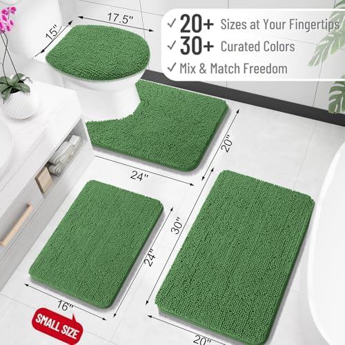 OLANLY Bathroom Rugs 32x20, Extra Soft Absorbent Chenille Bath Rugs