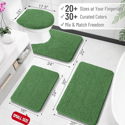 OLANLY Bathroom Rugs 30x20, Extra Soft Absorbent Chenille Bath Rugs