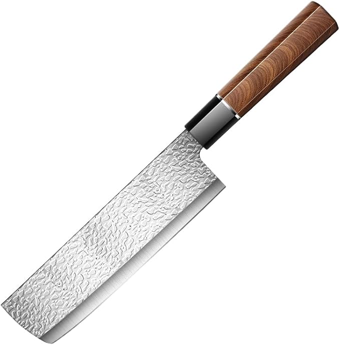 Chef Knife,12" Professional Kitchen Knife for Cooking,Made of Stainless Steel,Ultra Sharp for Cutting food,with Ergonomic Handle,for Home & Restaurant Brown