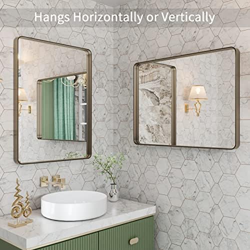 LOAAO 20"X30" Bronze Bathroom Mirror for Vanity