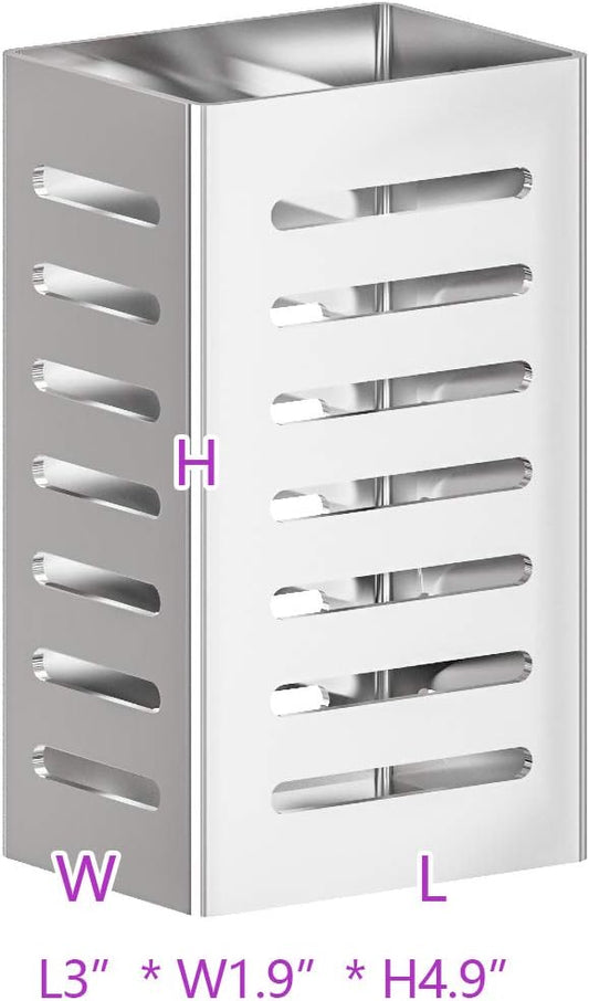 PUSDON Over Sink Dish Drying Rack Parts - Cutlery Silverware Utensil Holder, Silver