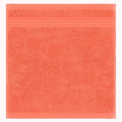 American Veteran Towel, 100% Cotton Turkish Washcloths for Bathroom Essentials 4 Pack, Soft Absorbent Wash Cloths Quick Drying Small Towels Washrags, Coral