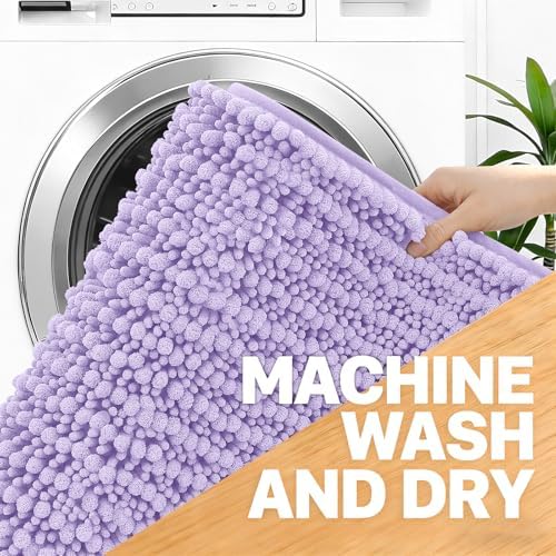 OLANLY Bathroom Rugs 36x24, Thick Soft Absorbent Chenille Bath Rugs