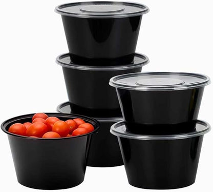 100 Pack 26 oz Meal Prep Containers Disposable；take out plastic food storage, Plastic Take Out Containers,to go food containers, Microwaving, And Freezing.