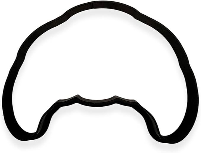 Croissant Cookie Cutter with Easy Push Design (4 inches)