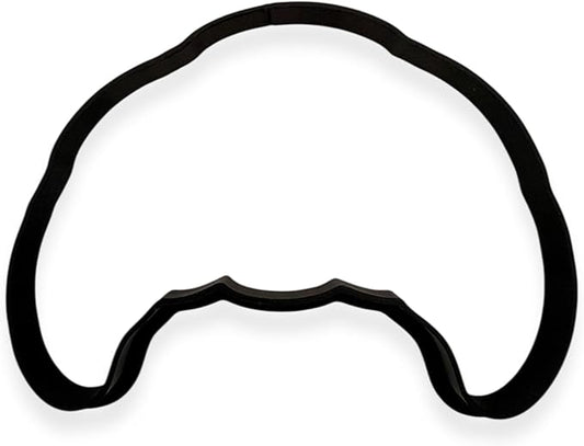 Croissant Cookie Cutter with Easy Push Design (4 inches)