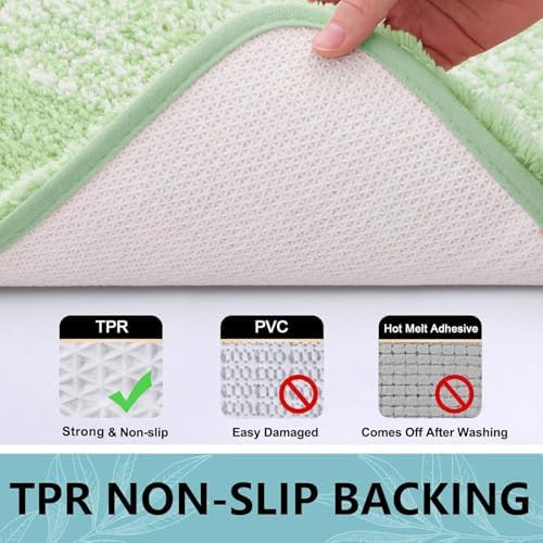 Arotive Microfiber Bathroom Rugs, Shaggy Soft Absorbent Bath Rug, 30x20