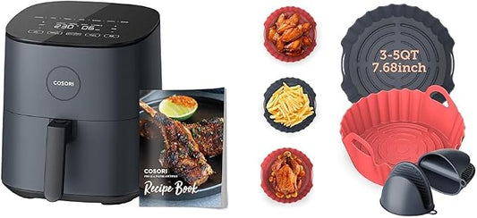 Bundle of COSORI Air Fryer 5 Qt Pro LE Gray + COSORI Air Fryer Silicone Liners 2Pcs