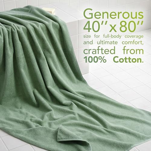 American Soft Linen 100% Cotton Luxury Turkish Towels, 40x80 XL Bath Sheet