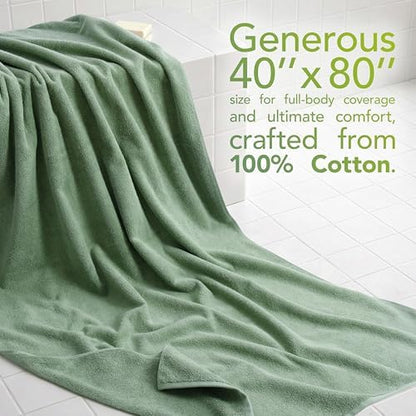American Soft Linen 100% Cotton Luxury Turkish Towels, 40x80 XL Bath Sheet