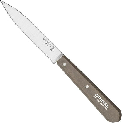 OPINEL Les Essentials - Small Kitchen 4 Piece Knife Set - Paring, Serrated, Peeler, Vegetable Knife, Corrosion Resistant High Carbon Steel, Made in France (Loft)