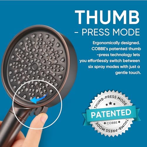 Cobbe Filtered Shower Head with Handheld, Water Softener for Hard Water