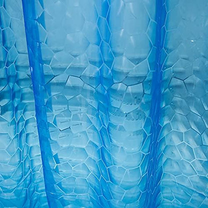 Bostofy Waterproof Shower Curtain Liner EVA Thick Shower Curtain with Heavy Duty 3 Bottom Magnets, Shower Liner for Shower Stall, Bathtubs, 3D Pebble Pattern, 72 x 78,12 Hooks