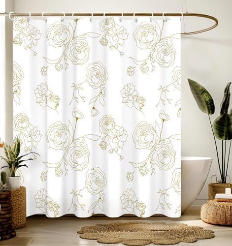 Bathroom Shower Curtain Cute Cortinas para Baño 72 x 72, Rose