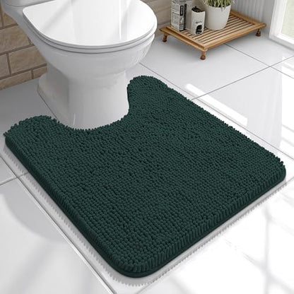 OLANLY Toilet Rugs U-Shaped 20x20, Soft Absorbent Chenille Contour Rugs