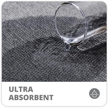 Bosap Bath Mat,Ultra Thin Bathroom Runner Rugs,Large Bath Mats for Bathroom,Quick Dry,Non-Slip,Machine Washable,Low Pile,Bath Rug,Shower Outside,Sink,Home Decor Accessories.Dark Grey,3'x5'(36x60inch)