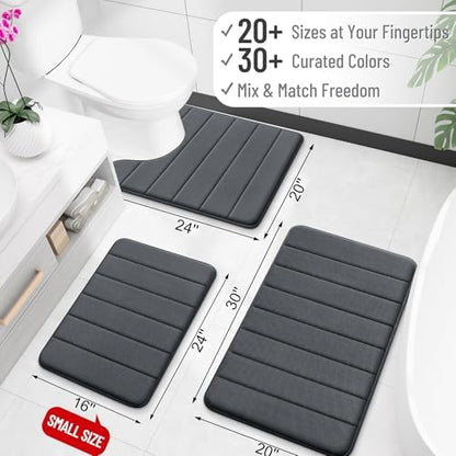 OLANLY Memory Foam Bath Mat 36x24, Super Soft and Absorbent Bathroom Rugs