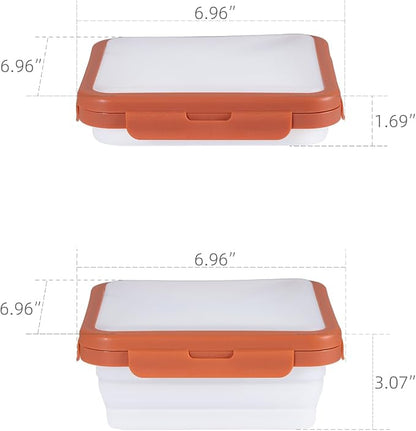 Reusable Silicone Food Storage Container with Lid Avocado Saver, Onion Keeper, Silicone Kitchen Organizers for Fridge