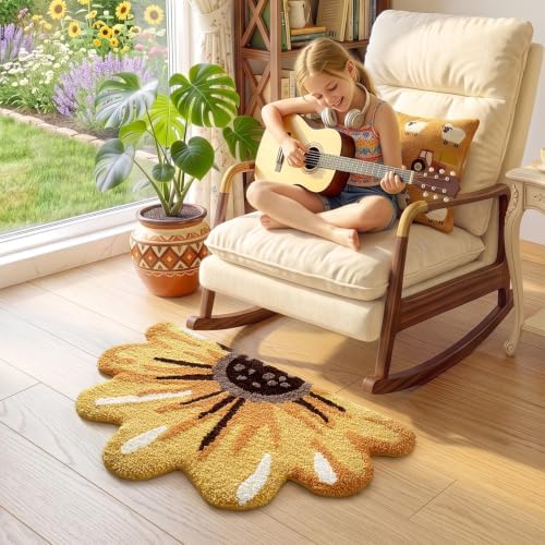 LUMI Floral Bathroom Rug, Absorbent Non Slip Bath Mat, 24"x43"
