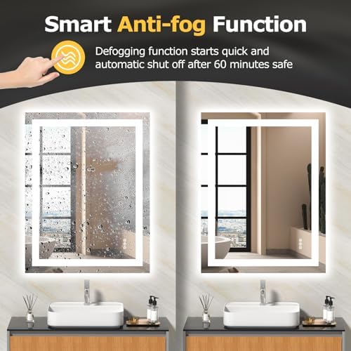 Hivone 36.1"X28.1" LED Bathroom Mirror with Lights, UL Listed