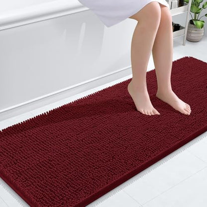 OLANLY Bathroom Runner Rugs 59x24, Extra Soft Absorbent Chenille Bath Rugs