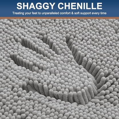 Smiry Toilet Rugs U-Shaped 24x24, Extra Soft Absorbent Contoured Bath Mat