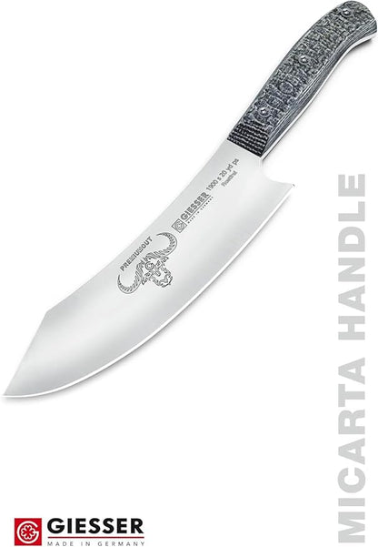 Giesser since 1776, PremiumCut, The Wolfpack, German Chefs Knife 8 inch - Rock n Chop Knife, BBQ boys knife, Chopping knife for meat and vegetables