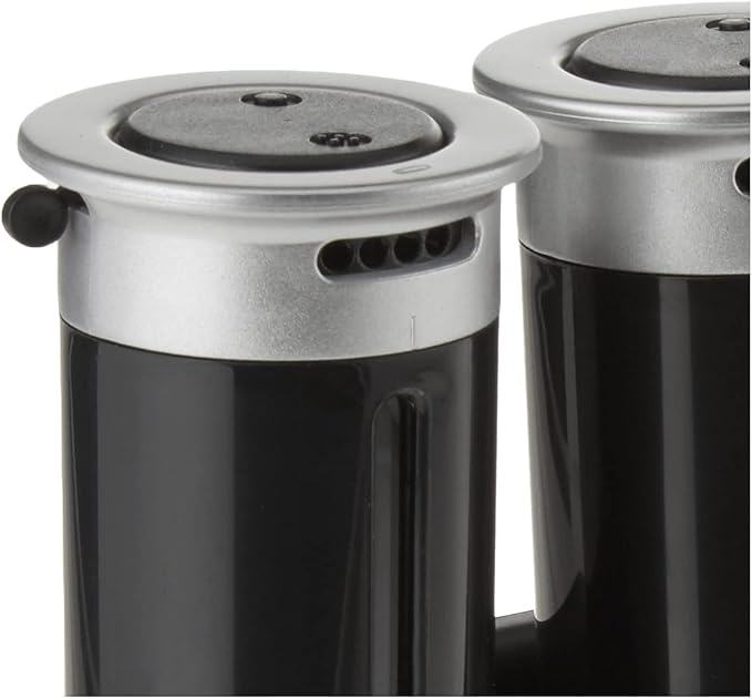 Zevro Zero Gravity Wall-Mount Magnetic Spice Rack, Black/Silver - Set of 12