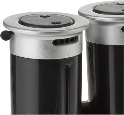 Zevro Zero Gravity Wall-Mount Magnetic Spice Rack, Black/Silver - Set of 12
