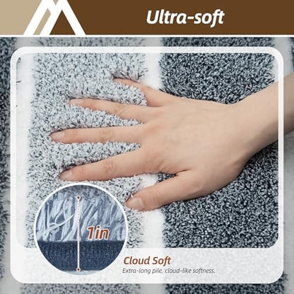 COSY HOMEER Bathroom Rugs 24x17, Ultra Soft Absorbent Bath Mat