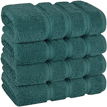 American Soft Linen 100% Cotton Luxury Turkish Towels, 4 PC Hand Towel Set