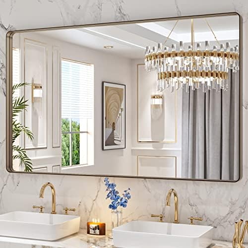 LOAAO 60"X36" Bronze Bathroom Mirror