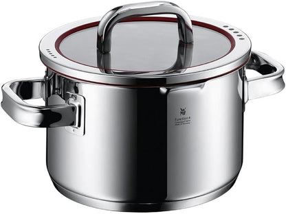 WMF 20cm Casserole, 3.4L, Brushed Stainless Steel, Suitable for All Stove Tops, Including Induction, Dishwasher-Safe, With Lid