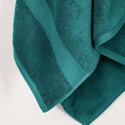 SUPERIOR Egyptian Cotton Plush & Absorbent, Bath Towel Set of 2, Teal
