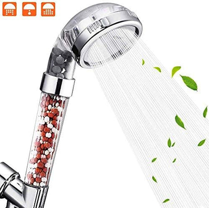 Nosame Shower Head, Filter Filtration High Pressure Water Saving 3 Mode Function Spray Handheld Showerheads for Dry Skin & Hair