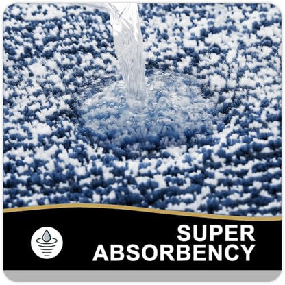 OLANLY Bathroom Rugs 36x24, Soft Absorbent Microfiber Bath Rugs, Navy