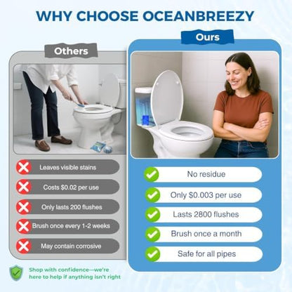 Automatic Toilet Bowl Cleaner Long Lasting Tank Bottles 3 Pack