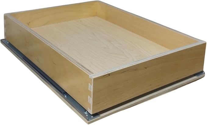 SlidingSusan 9 Ply Baltic Birch Pull Out Cabinet Drawer Organizer 20 Inch Wide x 21 Inch Deep Soft Close Sliding Shelf for Kitchen Cabinets, Pantry & Storage Areas, Heavy Duty Wooden Pullout Inserts