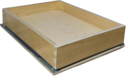 SlidingSusan 9 Ply Baltic Birch Pull Out Cabinet Drawer Organizer 20 Inch Wide x 18 Inch Deep Soft Close Sliding Shelf for Kitchen Cabinets, Pantry & Storage Areas, Heavy Duty Wooden Pullout Inserts