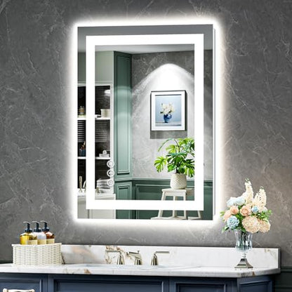 24x30 LED Bathroom Mirror with Lights, Lighted Vanity Mirror