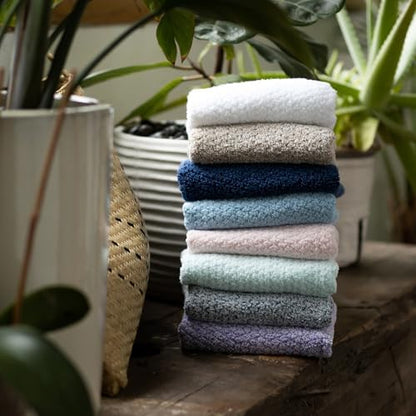 Everplush Diamond Jacquard 6 Pieces Bath Towel Set, Luxury Super Soft Oversized Towels, Highly Absorbent Diamond Jacquard Quick Dry Bath Towel for Lavender Towels Bathroom Sets