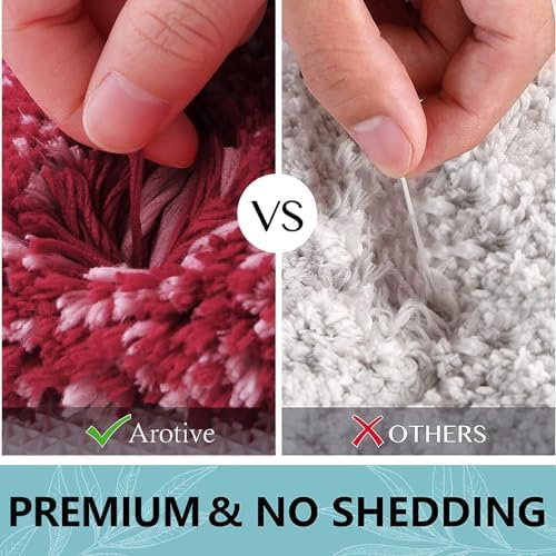 Arotive Microfiber Bathroom Rugs, Shaggy Soft Absorbent Bath Rug, 36x24