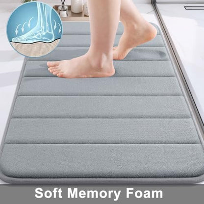 Buganda Memory Foam Bath Mat 47 x 17, Ultra Soft Absorbent Bathroom Rugs