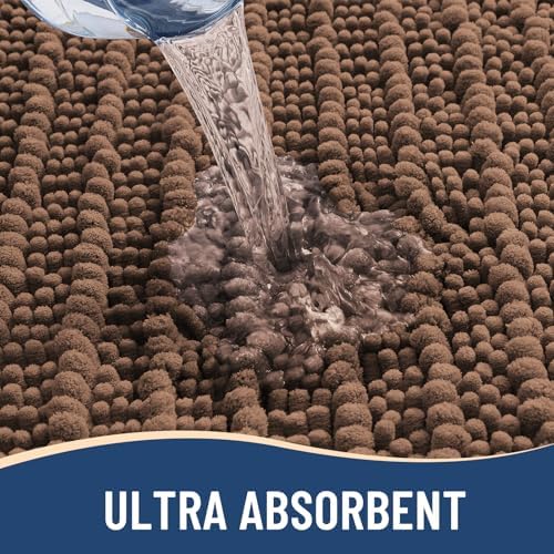 Arotive Bathroom Rugs Mat 24x16, Soft Absorbent Chenille Shaggy Bath Mat