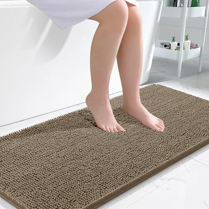 OLANLY Large Bathroom Rugs 50x30, Extra Soft Absorbent Chenille Bath Rugs