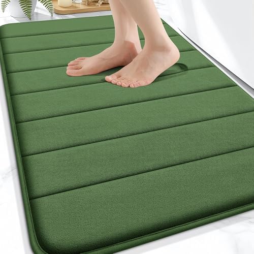 OLANLY Memory Foam Bath Mat 34x21, Super Soft and Absorbent Bathroom Rugs